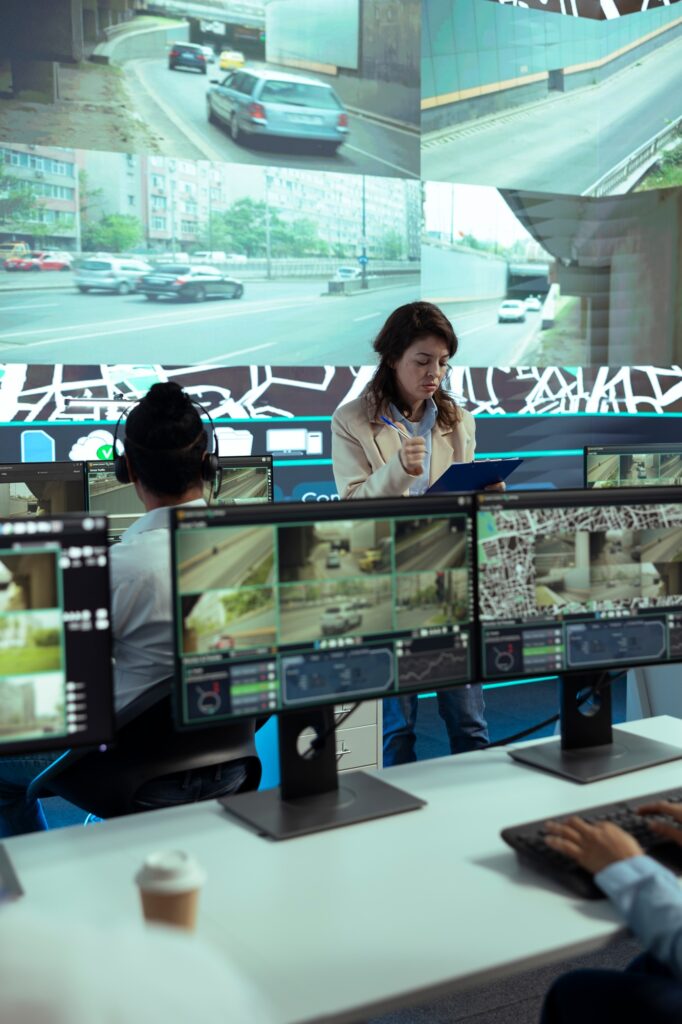 Team leader overseeing diverse operators in delivery call center office